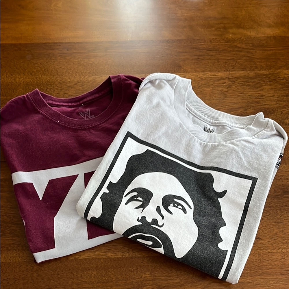 Boys size M authentic wear WWE Daniel Bryan YES shirts